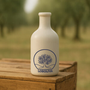 Olijfolie fles met logo